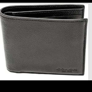 COACH 3 in 1 Wallet in Sport Calf Leather 8cc / Removable ID $178 Brand New